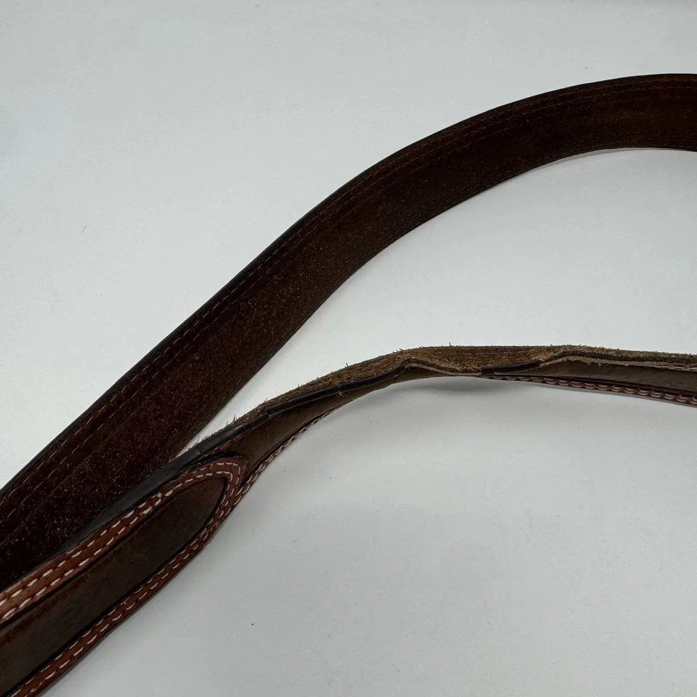 Ariat Men's Size 46 Brown Genuine Leather Belt Western Cowboy‎ FLAWS Workwear